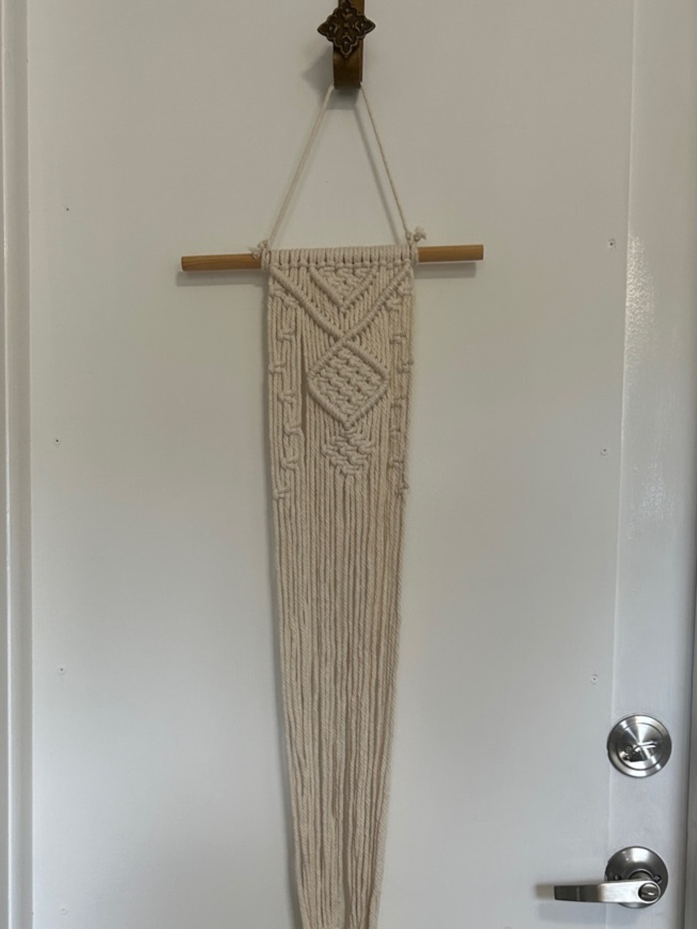 Cream Macramé Wall Hanging Boho Decor